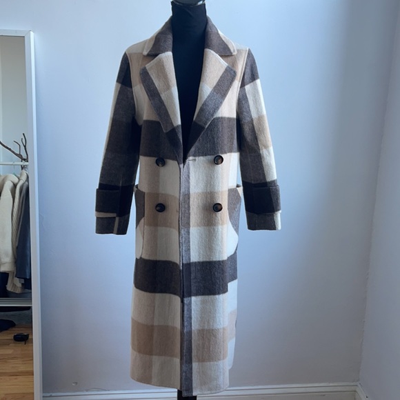 Women’s plaid check double-sided wool  coat - Picture 8 of 16
